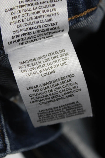 Reformation Women Wide-Leg Jeans Dark Blue Button Fly Size 25