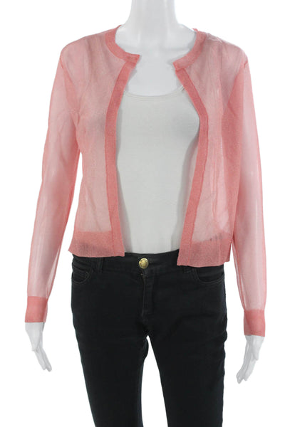 Zara Womens Pink Crew Neck Long Sleeve Sweater Poly Blend Size S