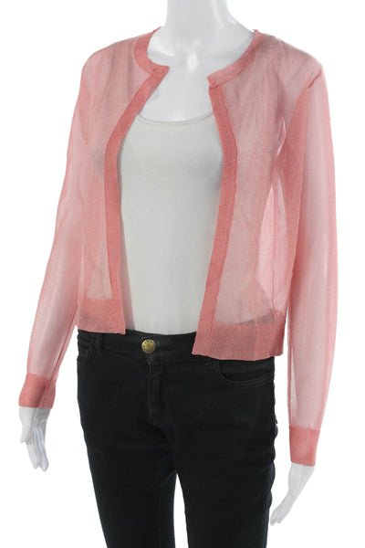 Zara Womens Pink Crew Neck Long Sleeve Sweater Poly Blend Size S
