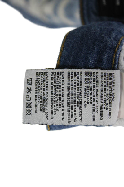 R13 Women Cropped Boyfriend Jeans Blue Denim Size 25