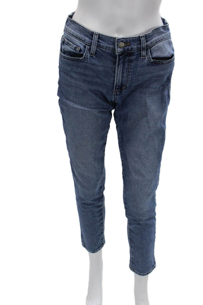 Joes Womens Ankle Cropped Dark Blue High Rise Jeans Size 28
