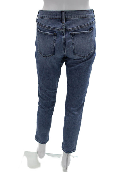 Joes Womens Ankle Cropped Dark Blue High Rise Jeans Size 28