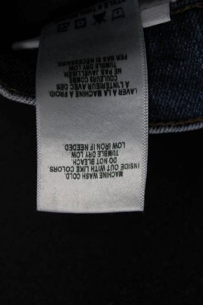 Joes Womens Ankle Cropped Dark Blue High Rise Jeans Size 28