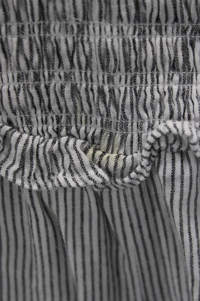 Greylin Anthropologie Womens Gray Striped Cotton Sleeveless Jumpsuit Size S