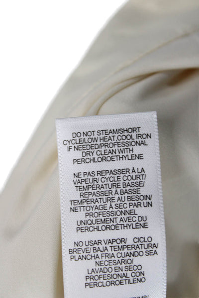 Halston Womens A-Line Wrap Skirt Beige Size 4