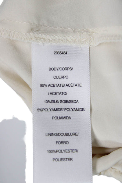 Halston Womens A-Line Wrap Skirt Beige Size 4