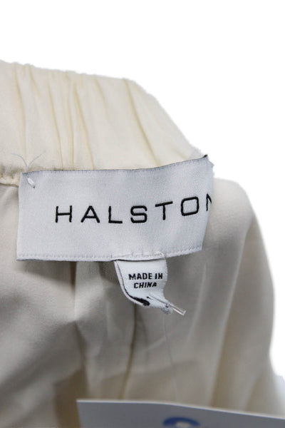 Halston Womens A-Line Wrap Skirt Beige Size 4