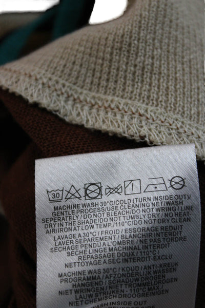 Bellerose Unisex Brown 100% Linen Pullover Sweater Crew Neck Long Sleeve Size 1