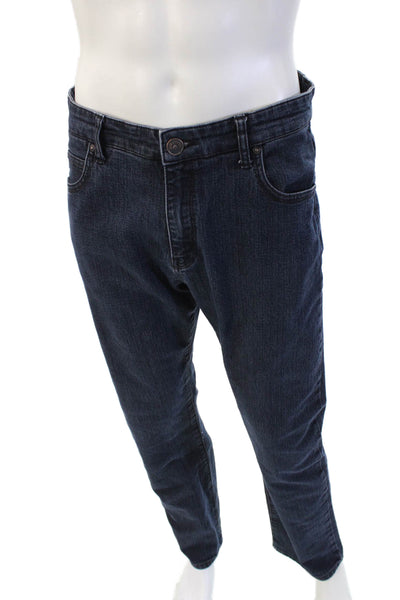 Jack of Spades Mens Straight Dark Blue Jeans Size 34