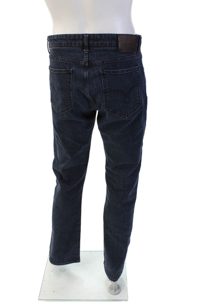 Jack of Spades Mens Straight Dark Blue Jeans Size 34