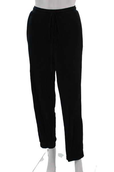 Eberjey Womens Jogger Sweatpants Black Drawstring Modal Spandex Size XL