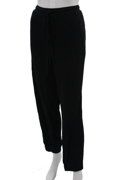 Eberjey Womens Jogger Sweatpants Black Drawstring Modal Spandex Size XL