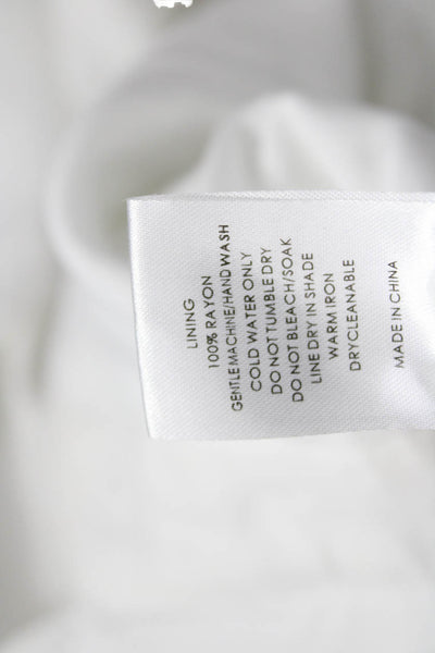 Sancia Womens Jumpsuit White V Neck Sleeveless Rayon Size M