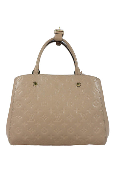 Louis Vuitton Womens Monogram Empreinte Leather Montaigne MM Handbag Dune