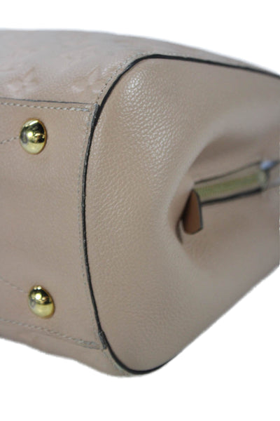 Louis Vuitton Womens Monogram Empreinte Leather Montaigne MM Handbag Dune