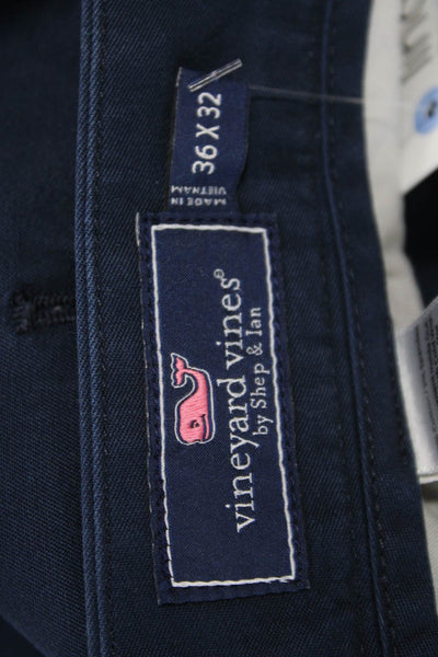Vineyard Vines Mens Chino Pants Dark Blue Button Size 36