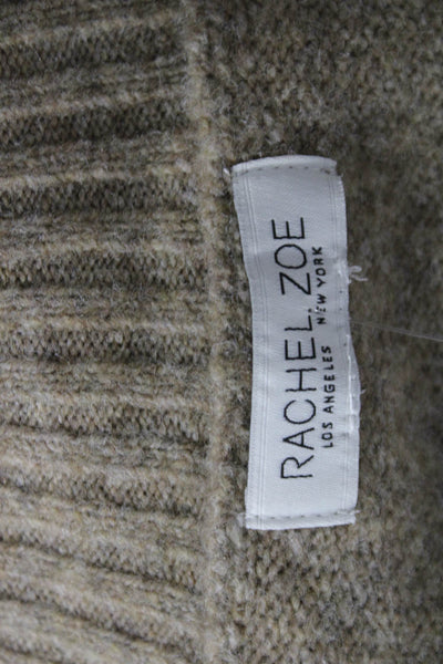 Rachel Zoe Unisex Beige V Neck Pullover Long Sleeve Designer Size XS