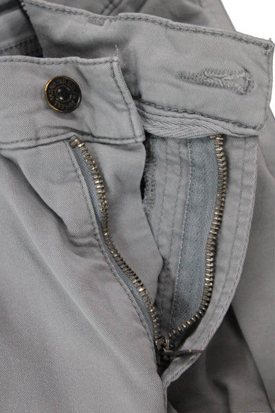 7 For All Mankind Men Ankle Cropped Gray Pants Button Size 32