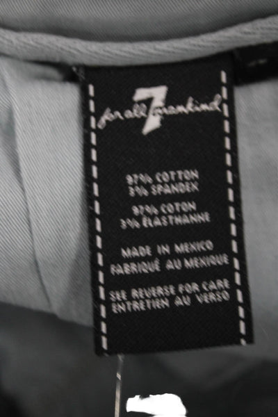 7 For All Mankind Men Ankle Cropped Gray Pants Button Size 32