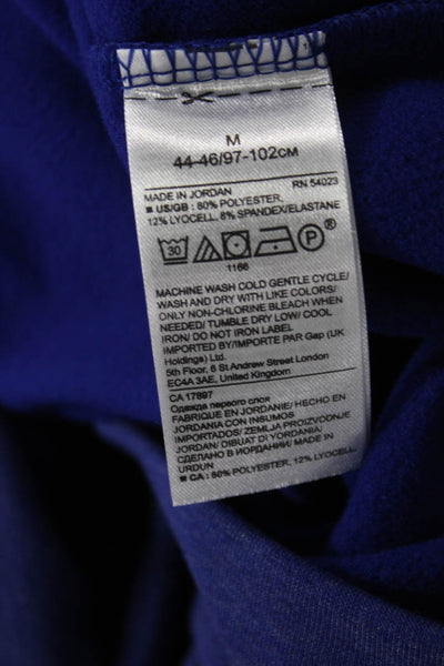 Banana Republic Men Pullover Sweater Blue Mock Neck Zip Long Sleeve Size M