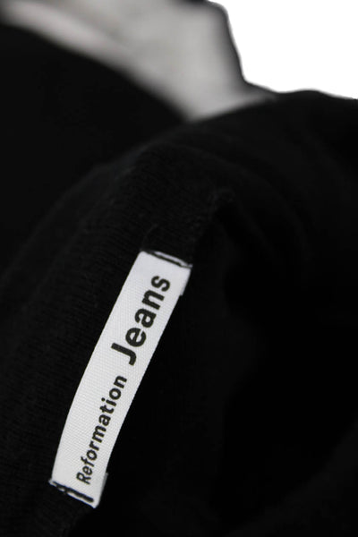 Reformation Unisex Black Pullover Sweater Tencel Lyocell Long Sleeve Size S