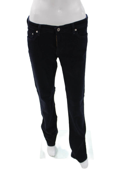 AG Unisex Dark Blue Straight Jeans Mid Rise Size 32