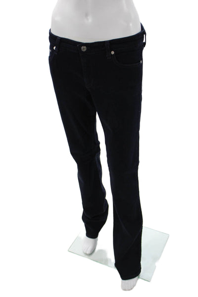 AG Unisex Dark Blue Straight Jeans Mid Rise Size 32