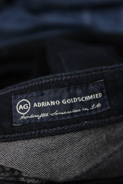 AG Unisex Dark Blue Straight Jeans Mid Rise Size 32