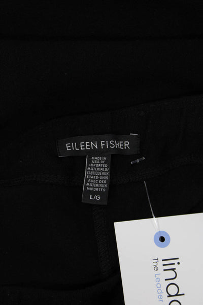 Eileen Fisher Womens Cropped Ankle Pants Black Size L