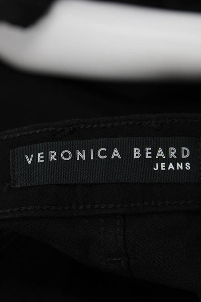 Veronica Beard Women Black Mid Rise Button Pants Size 32