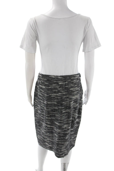 St. John Collection Women Straight Pencil Skirt Black Midi Size 8