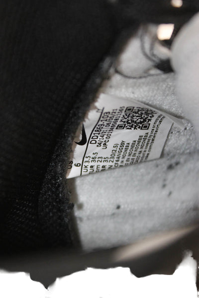 Nike Boys Round Toe Leather High Top Trainer Sneakers Black/White Size 6