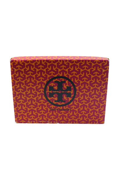 Tory Burch Womens Animal Print Sophie Wedge Pumps Brown Size 8