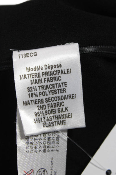 Paule Ka Womens Black Sheath Dress Sleeveless Tie Waist Size 38