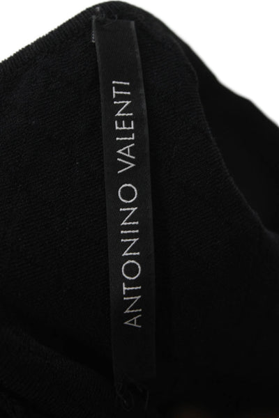 Antonino Valenti Women Fit & Flare Dress Black Argyle Knee-Length Size 44