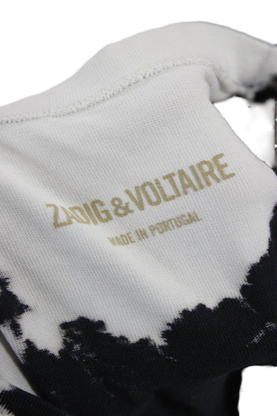 Zadig & Voltaire Women Basic T-Shirt Black Cotton Crew Neck Short Sleeve Size S