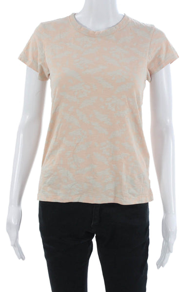 Rag & Bone Womens Basic Beige Crew Neck Short Sleeve T-Shirt Size S