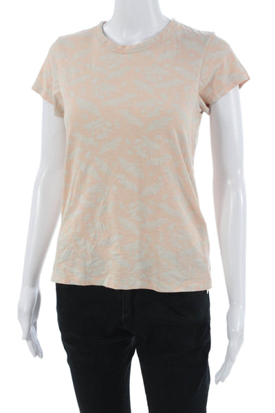 Rag & Bone Womens Basic Beige Crew Neck Short Sleeve T-Shirt Size S