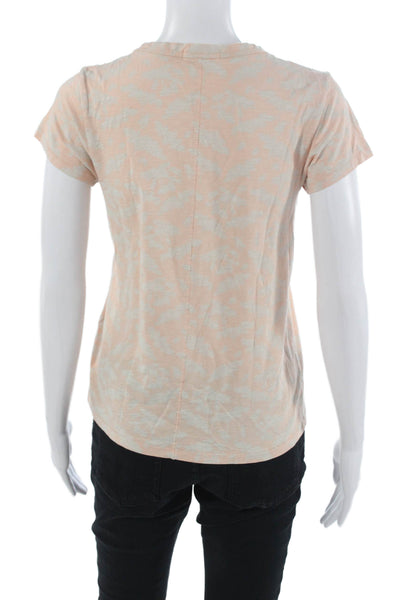 Rag & Bone Womens Basic Beige Crew Neck Short Sleeve T-Shirt Size S
