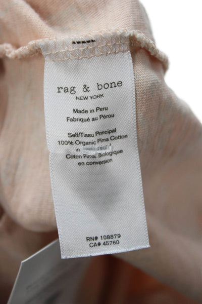 Rag & Bone Womens Basic Beige Crew Neck Short Sleeve T-Shirt Size S
