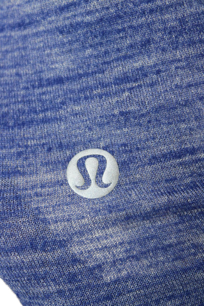Lululemon Women Sleeveless Tank Top Blue Nylon Blend Scoop Neck Size 12