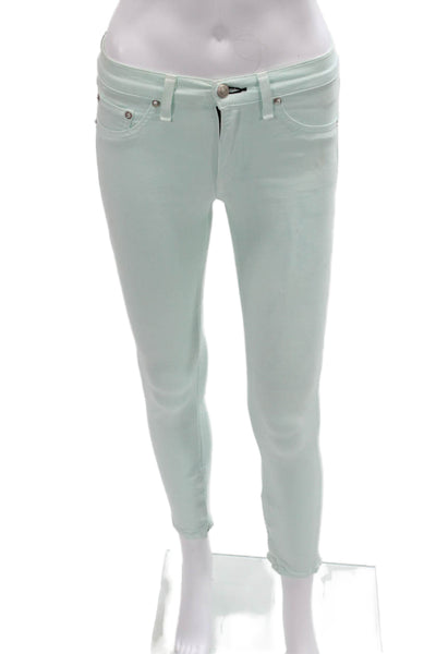 Rag & Bone Jean Womens Ankle Skinny Jeans Light Blue Low Rise Size 25