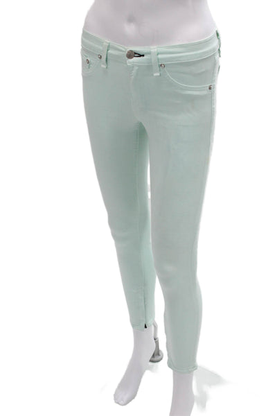 Rag & Bone Jean Womens Ankle Skinny Jeans Light Blue Low Rise Size 25