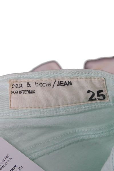 Rag & Bone Jean Womens Ankle Skinny Jeans Light Blue Low Rise Size 25