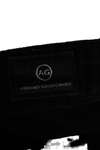 AG Adriano Goldschmied Women Boyfriend Cropped Black Jeans Petites Size 25