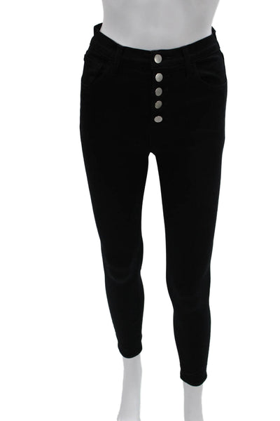 J Brand Womens Ankle Skinny Jeans Black High Rise Size 24