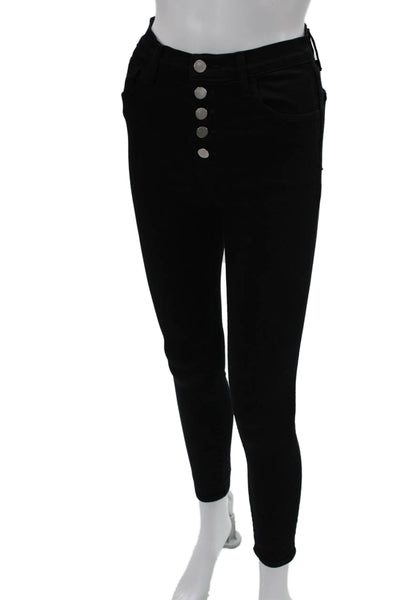 J Brand Womens Ankle Skinny Jeans Black High Rise Size 24