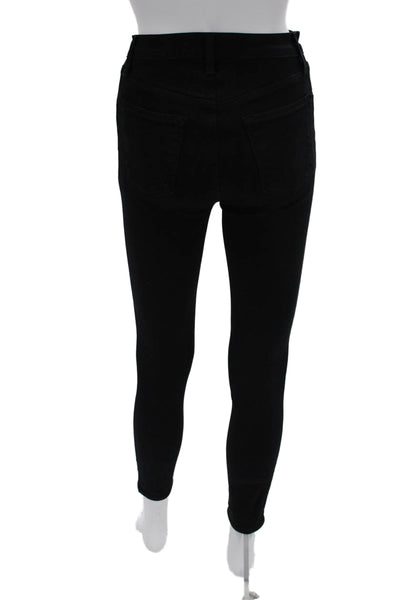J Brand Womens Ankle Skinny Jeans Black High Rise Size 24