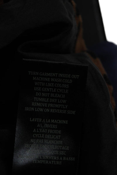 BLANKNYC Women Biker Motorcycle Jacket Brown Leopard Collared Buckle Size S