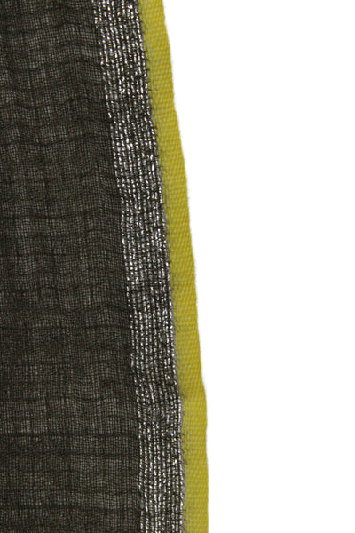 Storiatipic Womens Wool Geometric Print Neck Wrap Scarf Green Size 72" x 76"